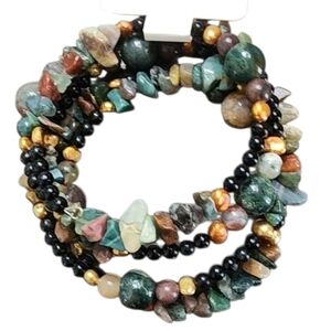 Handmade Multicolor Beaded Wrap Bracelet